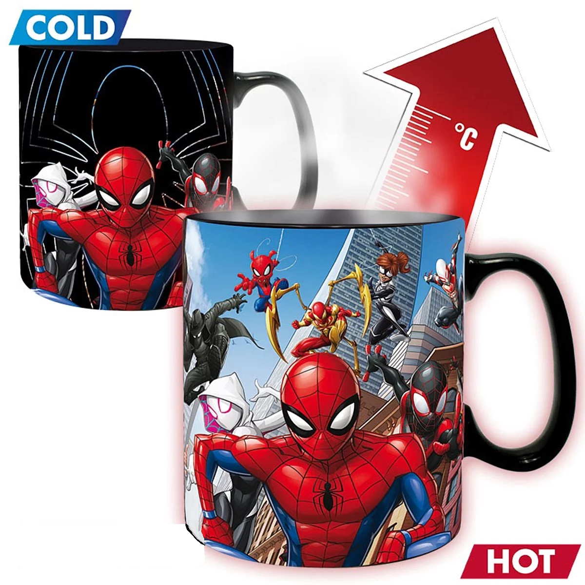 Marvel SPIDERMAN MULTIVERSE HEAT CHANGE TAZZA